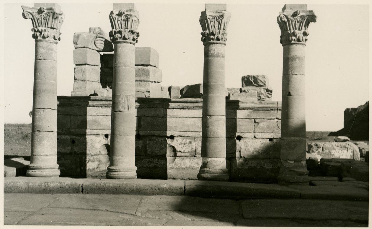 Colonnade of Roman nymphaeum, Dendera, Egypt by Ugo Monneret de Villard