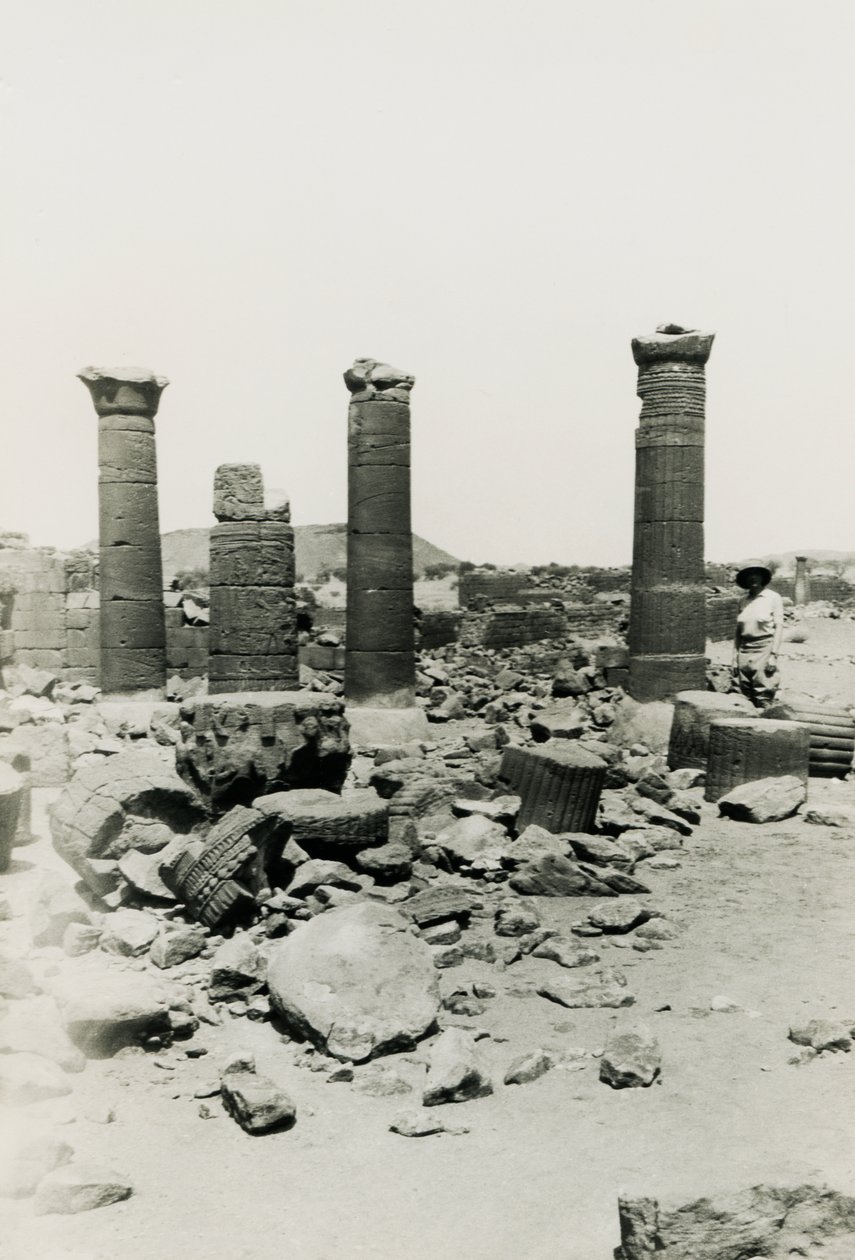 Columns and Ruins of Temple in Great Enclosure, Musawwarat es Sufra, Sudan by Ugo Monneret de Villard