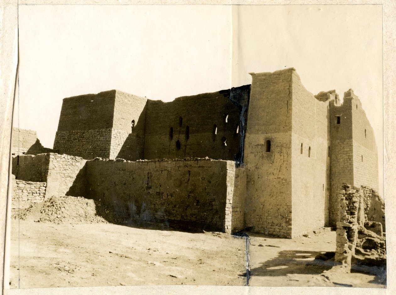 Large keep (qasr) of Monastery of St Simeon, Aswan, Egypt by Ugo Monneret de Villard
