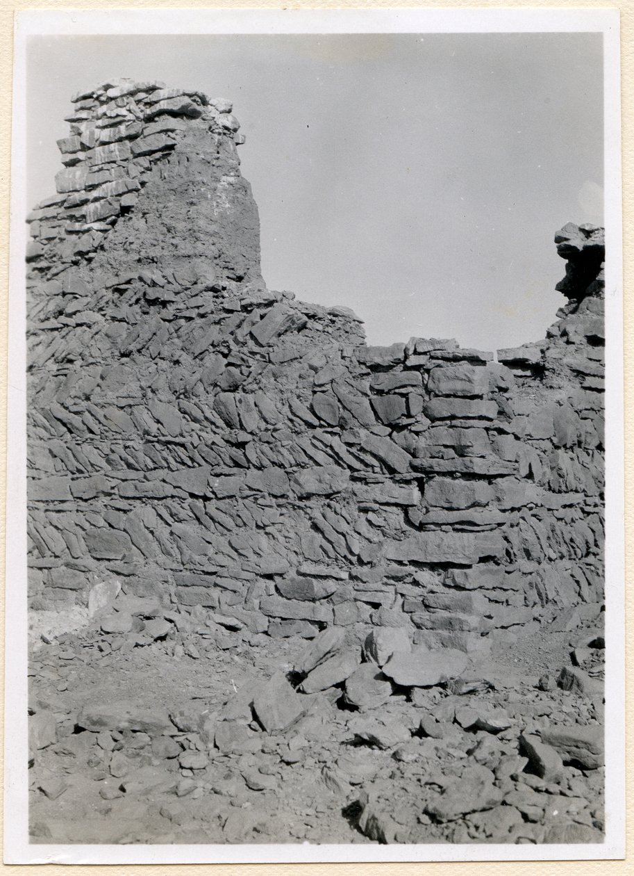 Ruins of southern church, detail of brickwork, Sabagura, Egypt by Ugo Monneret de Villard