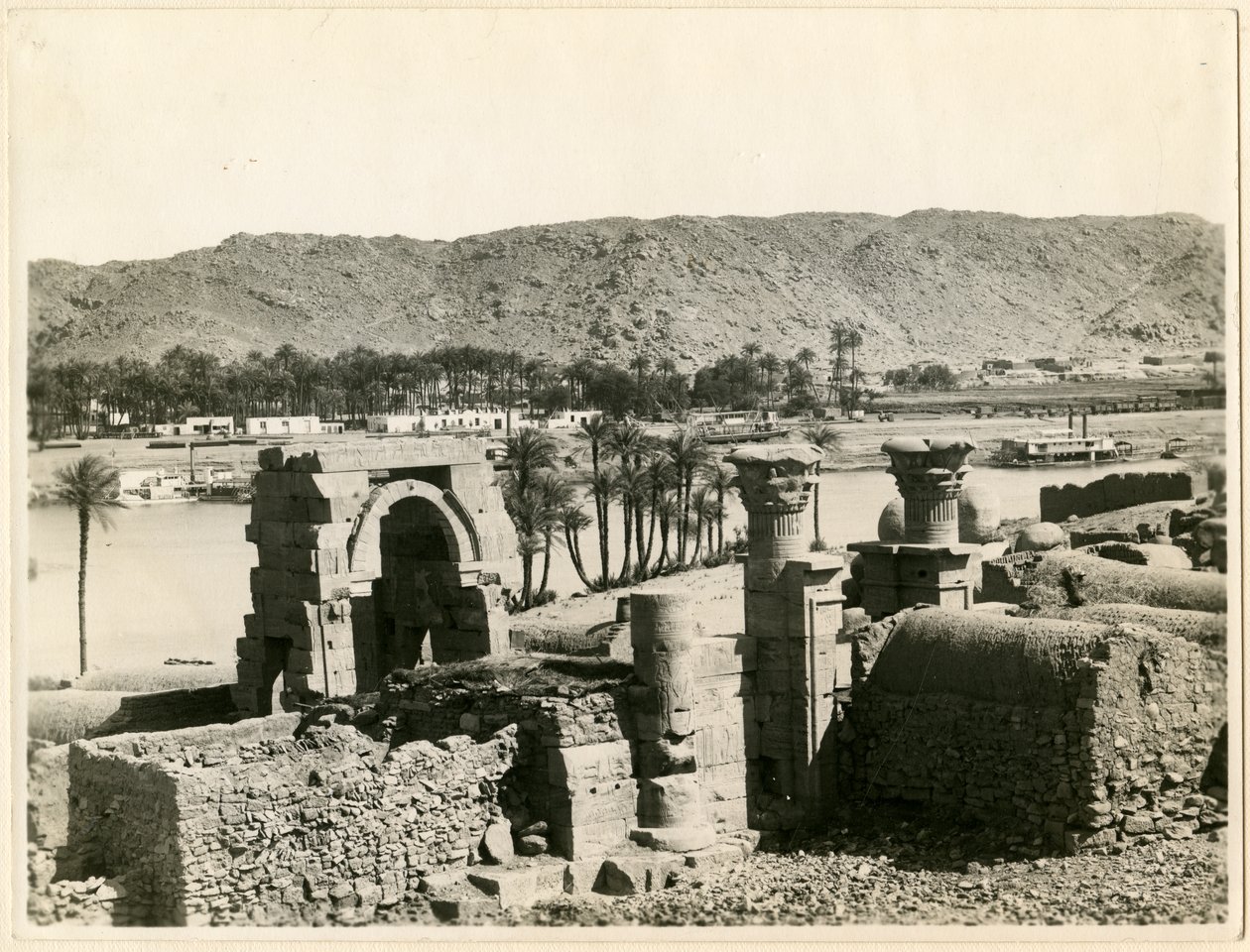 Temple of Osiris, before its restoration, Bigeh island, Egypt by Ugo Monneret de Villard
