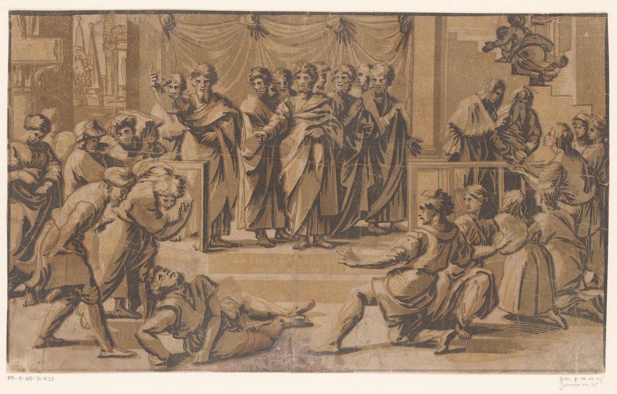 Death of Ananias by Ugo da Carpi