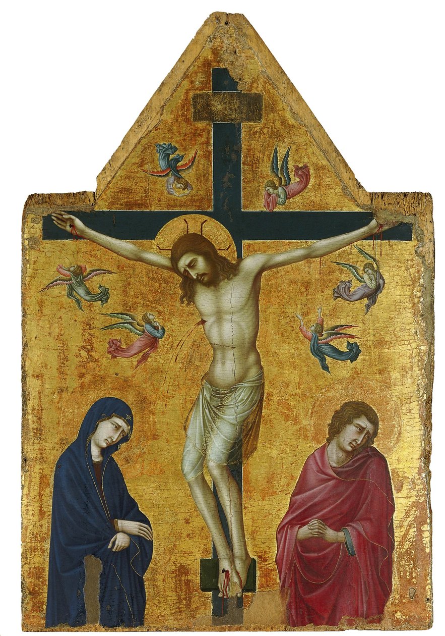 The Crucifixion with the Virgin, St John and Angels by Ugolino di Nerio