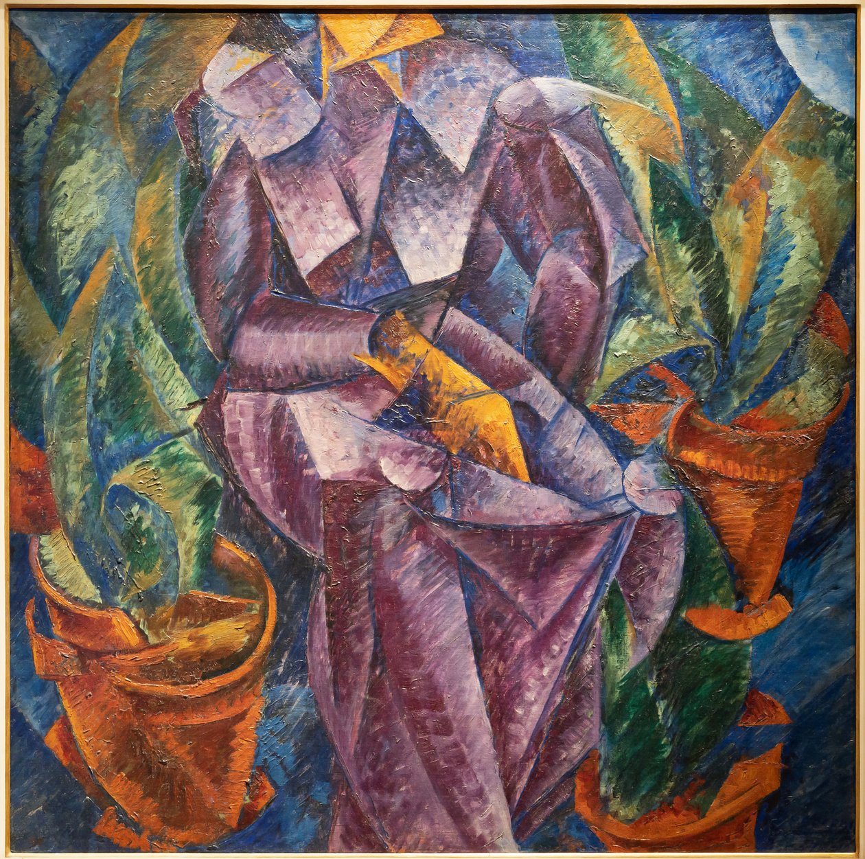 Spiral Perpendicular Construction. Seated Woman by Umberto Boccioni