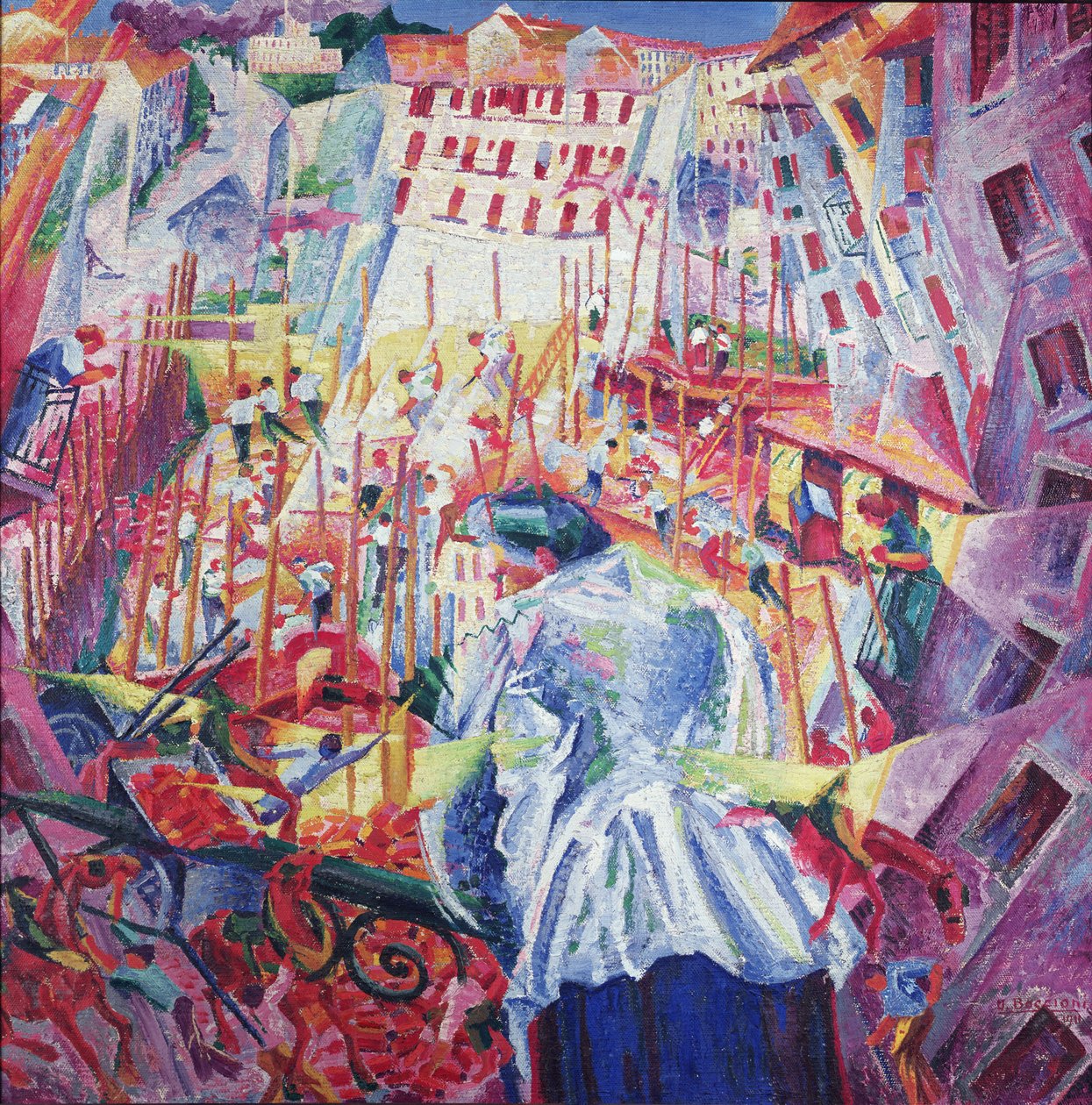 The Street Enters the House by Umberto Boccioni