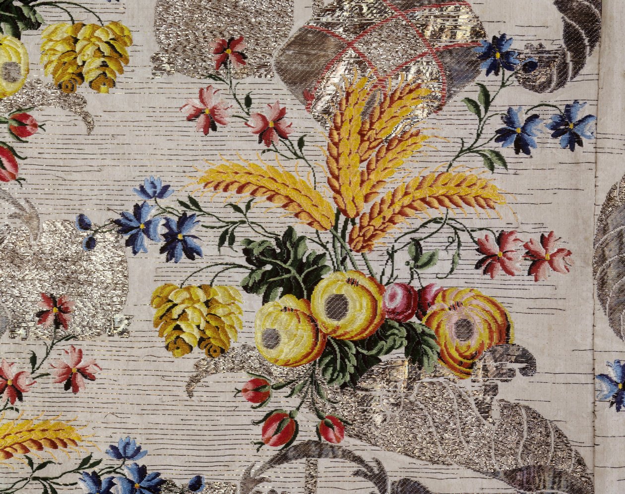 Court Dress Ensemble; Mantua (detail) by Unbekannt Unbekannt