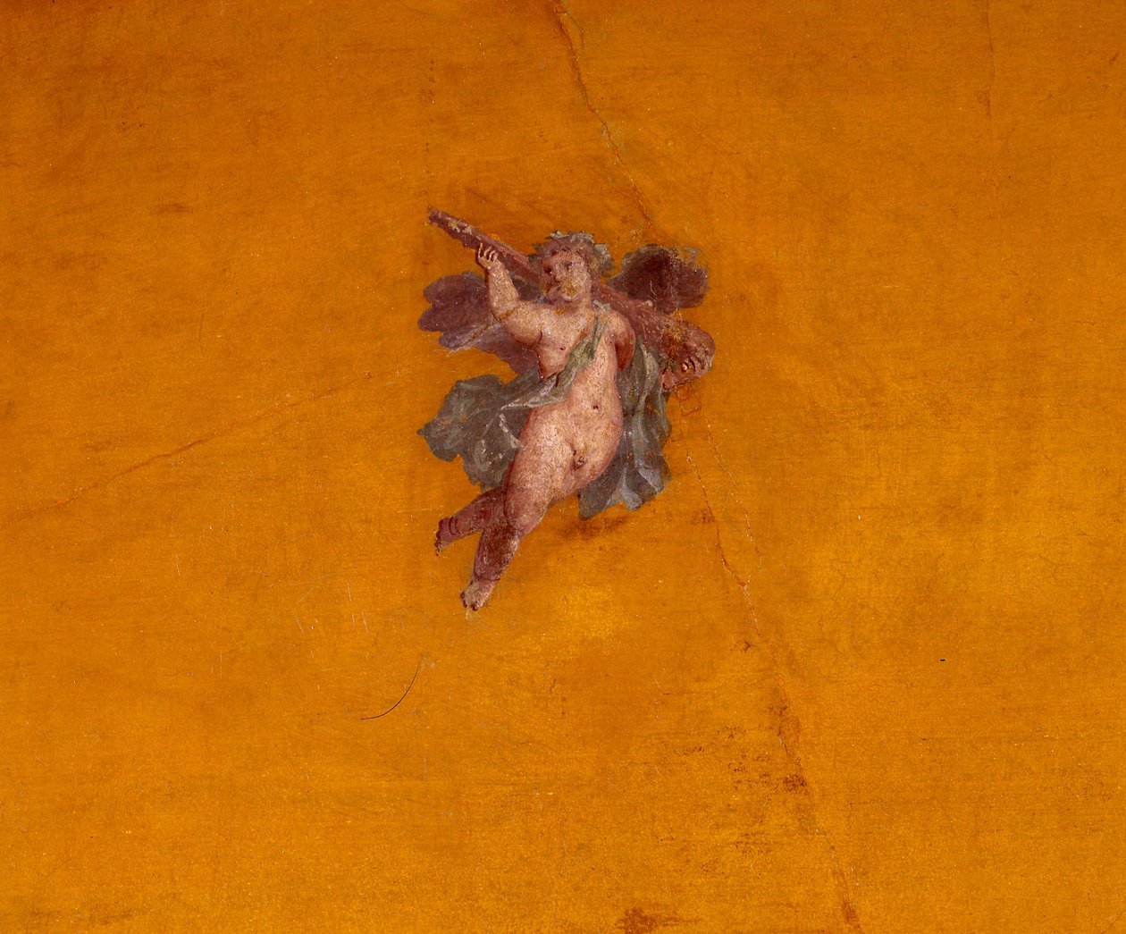 Fragment of Wall Painting with a Flying Eros by Unbekannt Unbekannt