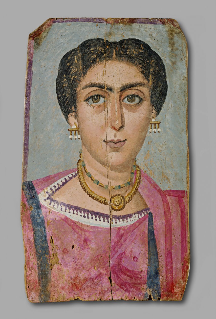 Mummy Portrait - Woman with Necklace by Unbekannt Unbekannt
