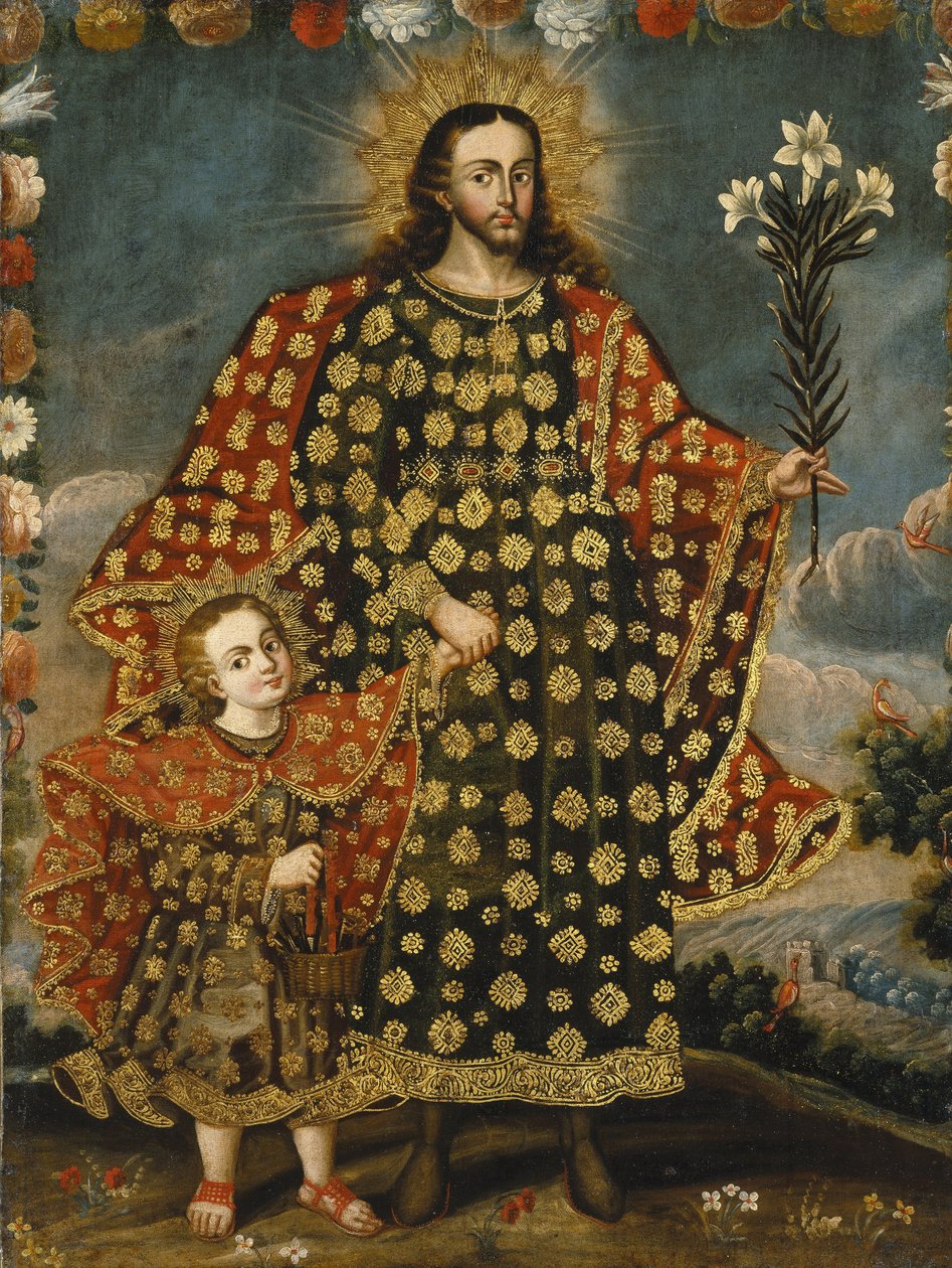 Saint Joseph and the Christ Child by Unbekannt Unbekannt