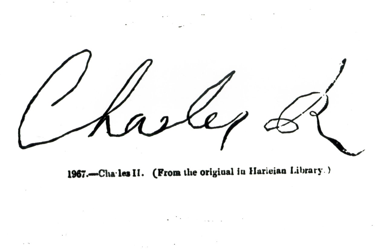 Signature of Charles II by Unbekannt Unbekannt