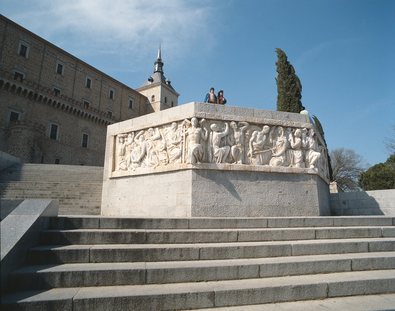 Steps of the Alcazar with the Monument to Victory by Juan de Avalos, 1961 by Unbekannt Unbekannt