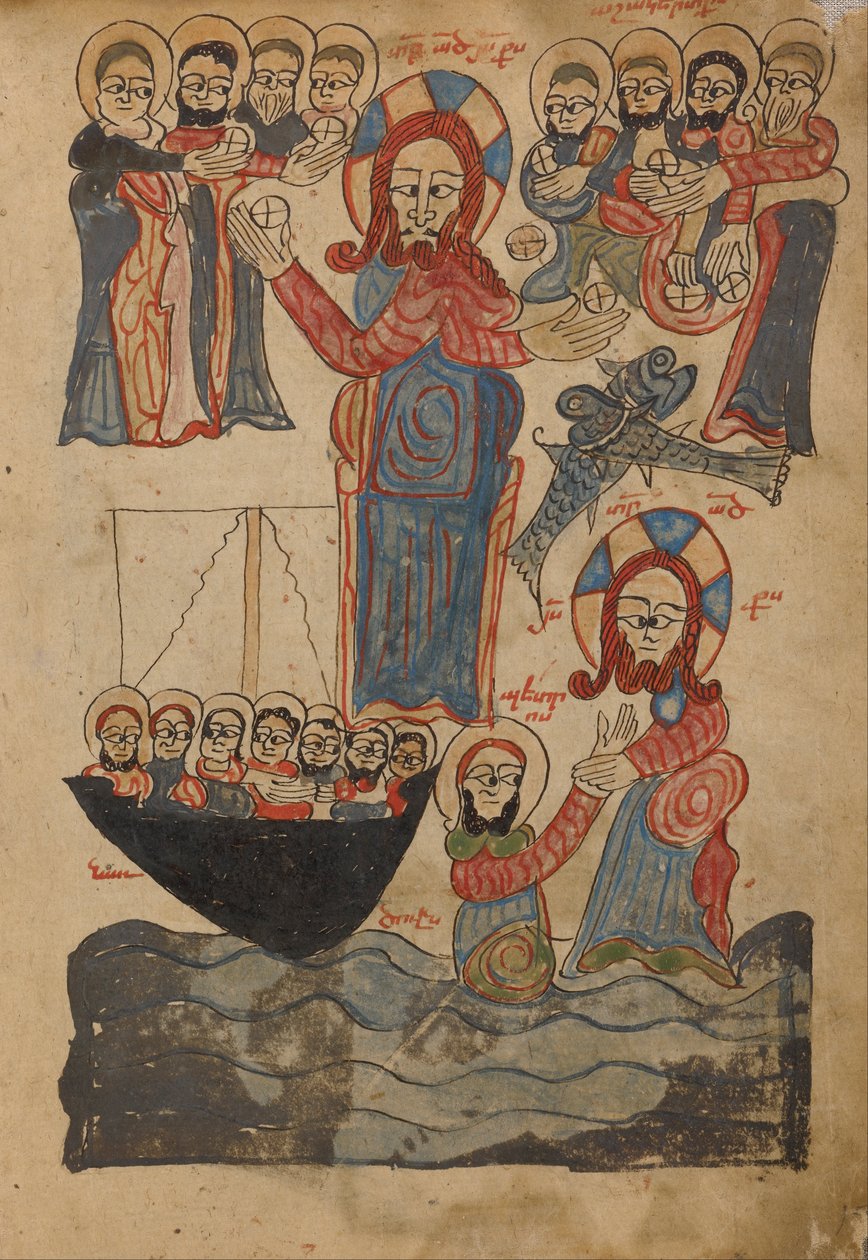 The Feeding of the Five Thousand; Jesus Walking on the Water by Unbekannt Unbekannt