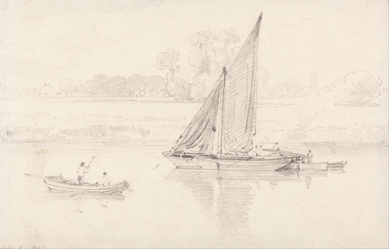 The Thames at Kew, February 9, 1806 by Unbekannt Unbekannt