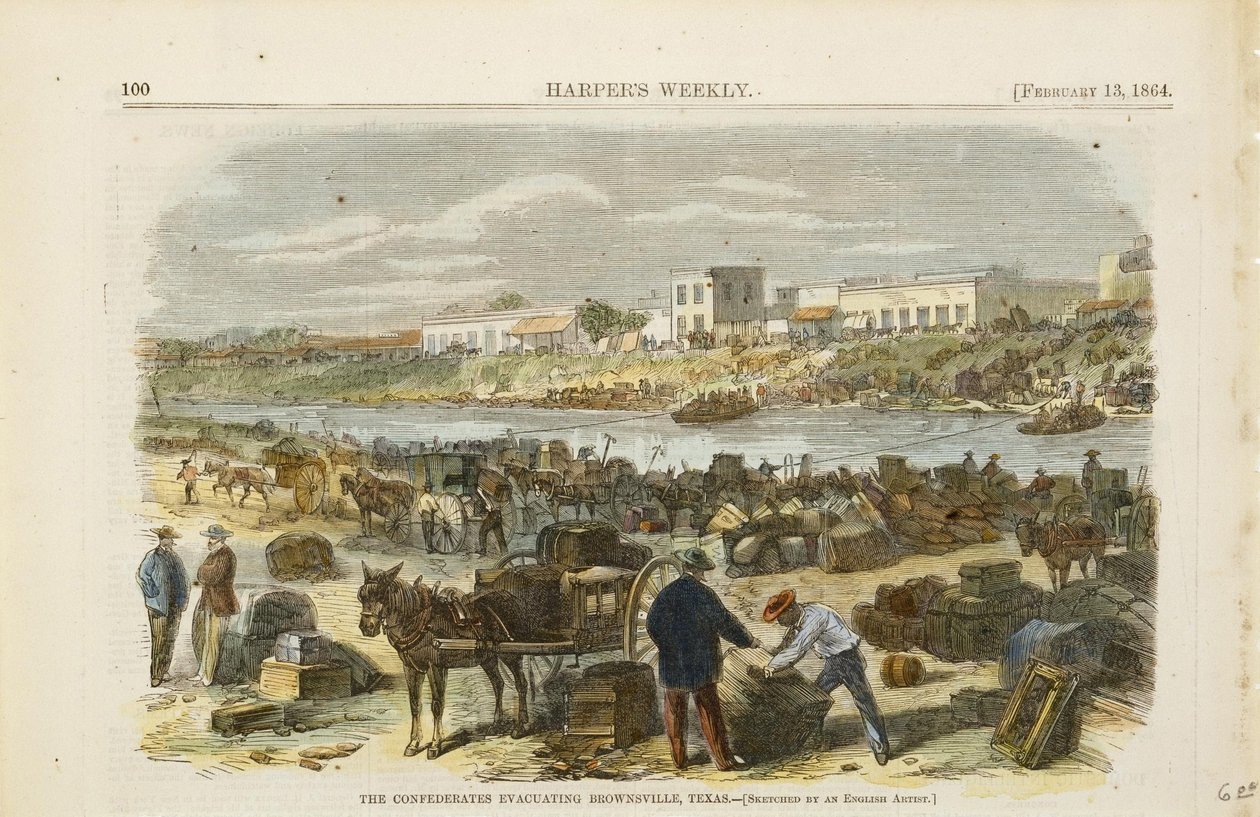 The Confederates Evacuating Brownsville, Texas by Unbekannt Unbekannt