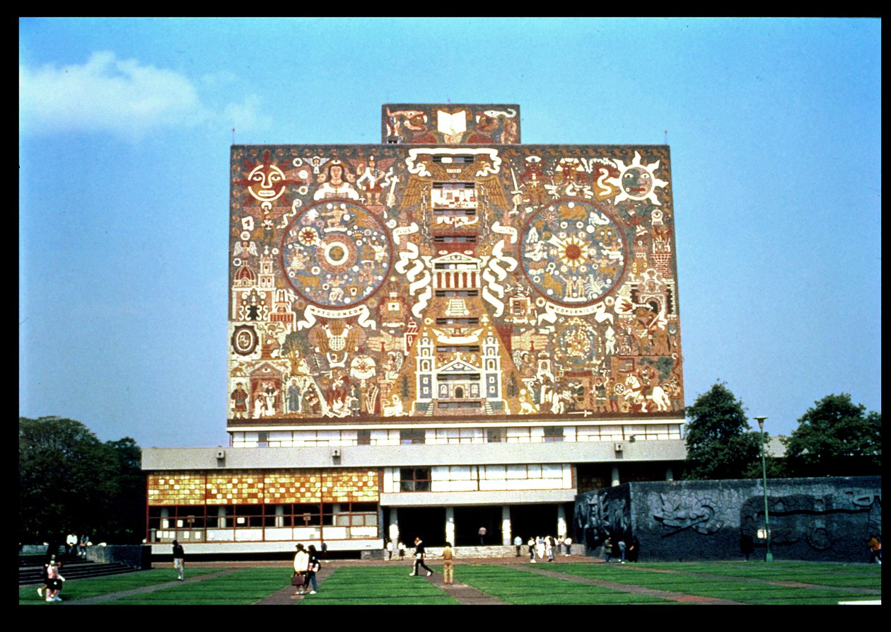 Wall mosaic on the facade of the Central Library by Unbekannt Unbekannt