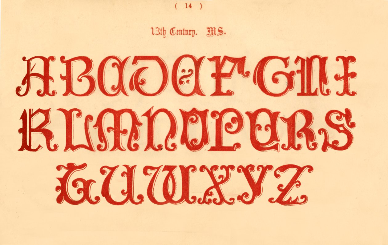 13th Century Manuscript, 1862 by Unbekannt