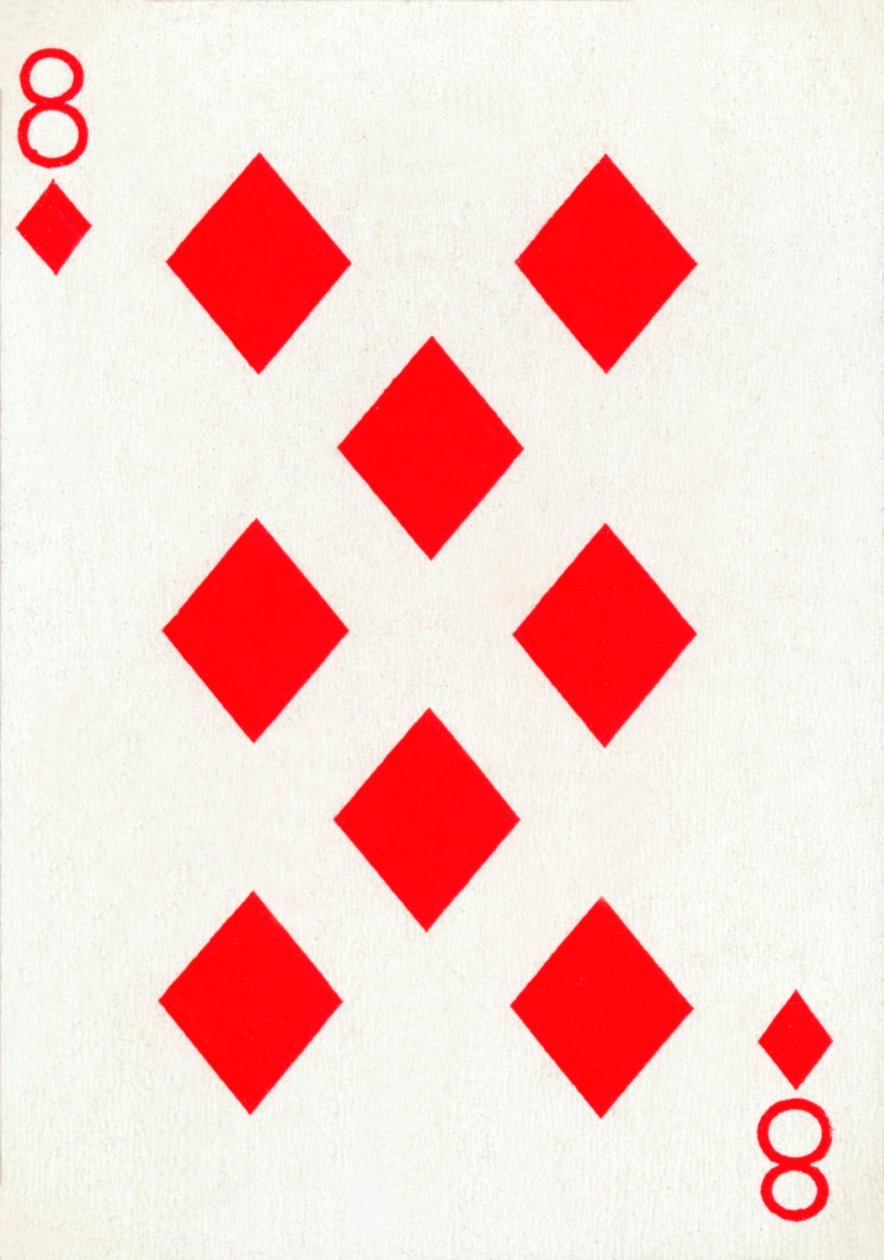 8 of Diamonds from a deck of Goodall & Son Ltd. playing cards by Unbekannt