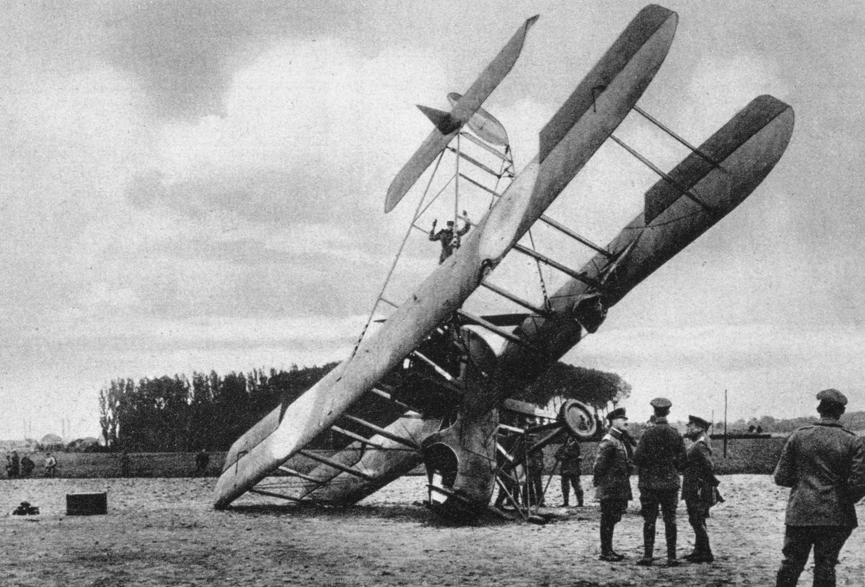 A British Vickers Vimy Biplane, Crashed South-West of Lille, France ...