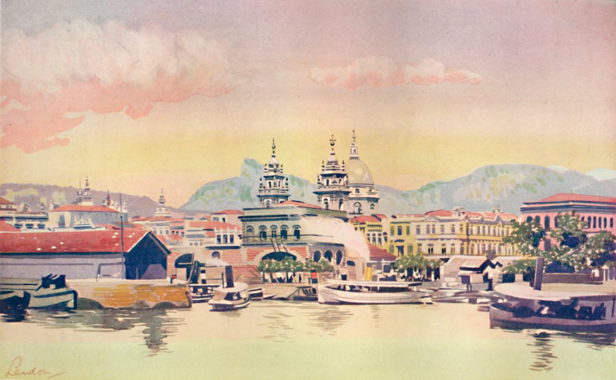A Corner of the Rio Customs Wharf by Unbekannt