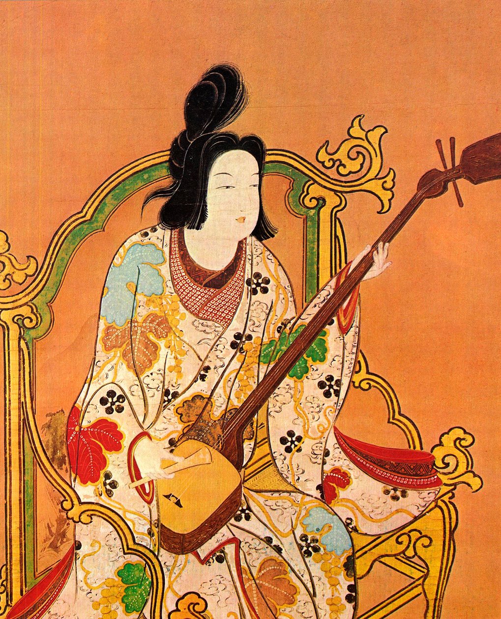 A Girl Playing a Shamisen, second half of the 17th century by Unbekannt
