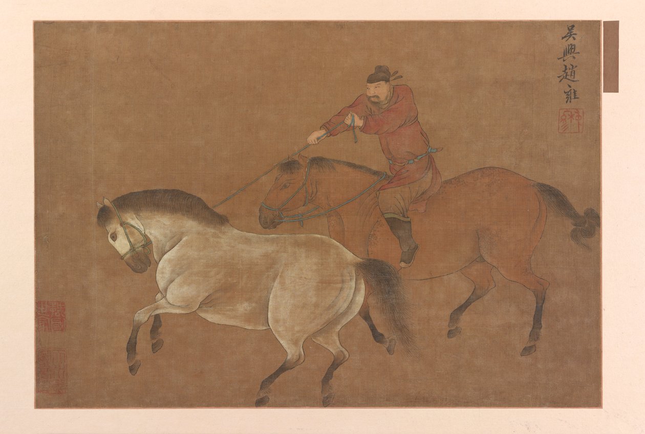 A Rider Lassoing a Horse by Unbekannt