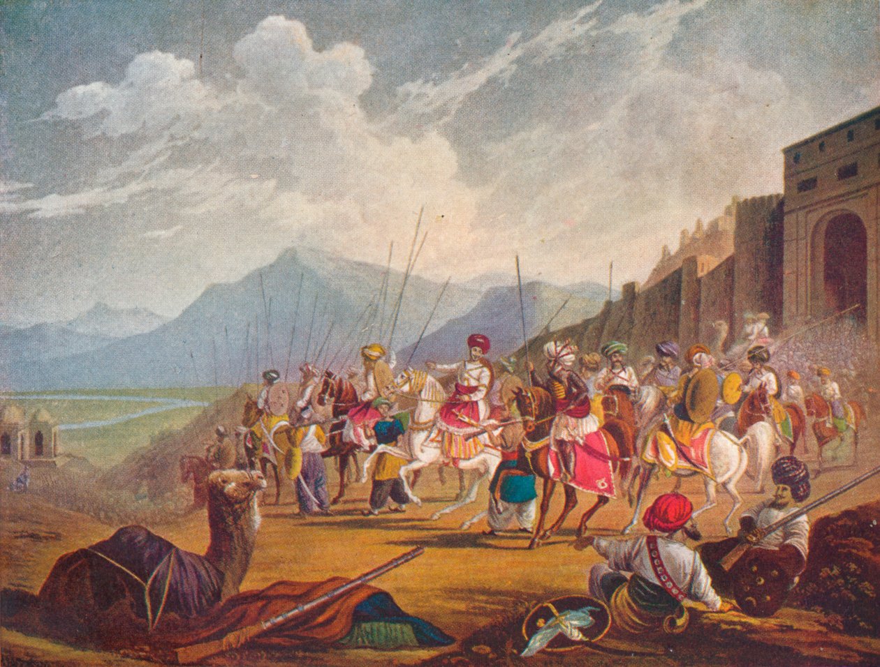 A Ruling Prince of Western India with His Vassals, 1908 by Unbekannt