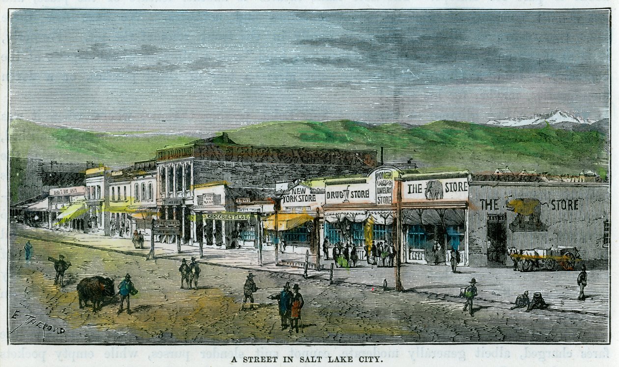 A Street in Salt Lake City, Utah, USA by Unbekannt