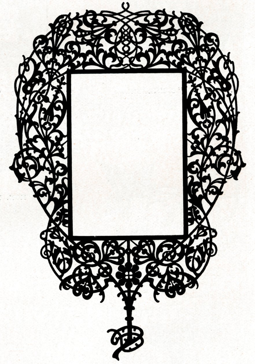 A design for a picture frame titled Armiger by Unbekannt