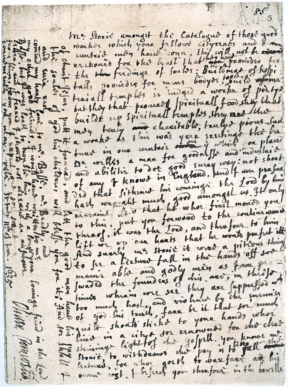 A Letter to Mr. Storie by Oliver Cromwell, St Ives, 11 January, 1635-1636 by Unbekannt