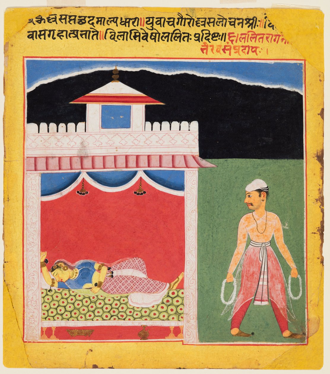 A page from a Ragamala series: Lalita Ragini by Unbekannt