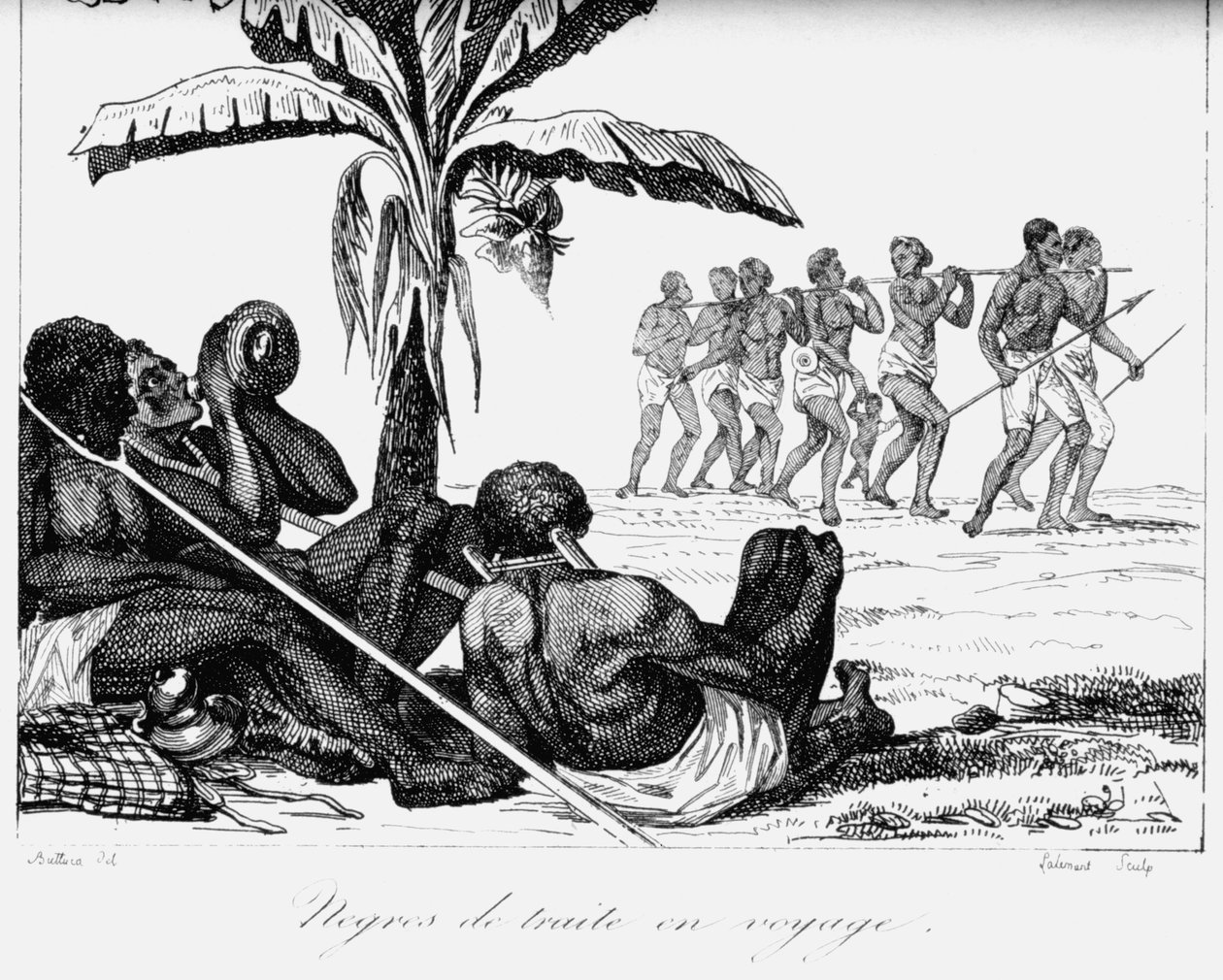 A Slave Convoy, Africa by Unbekannt