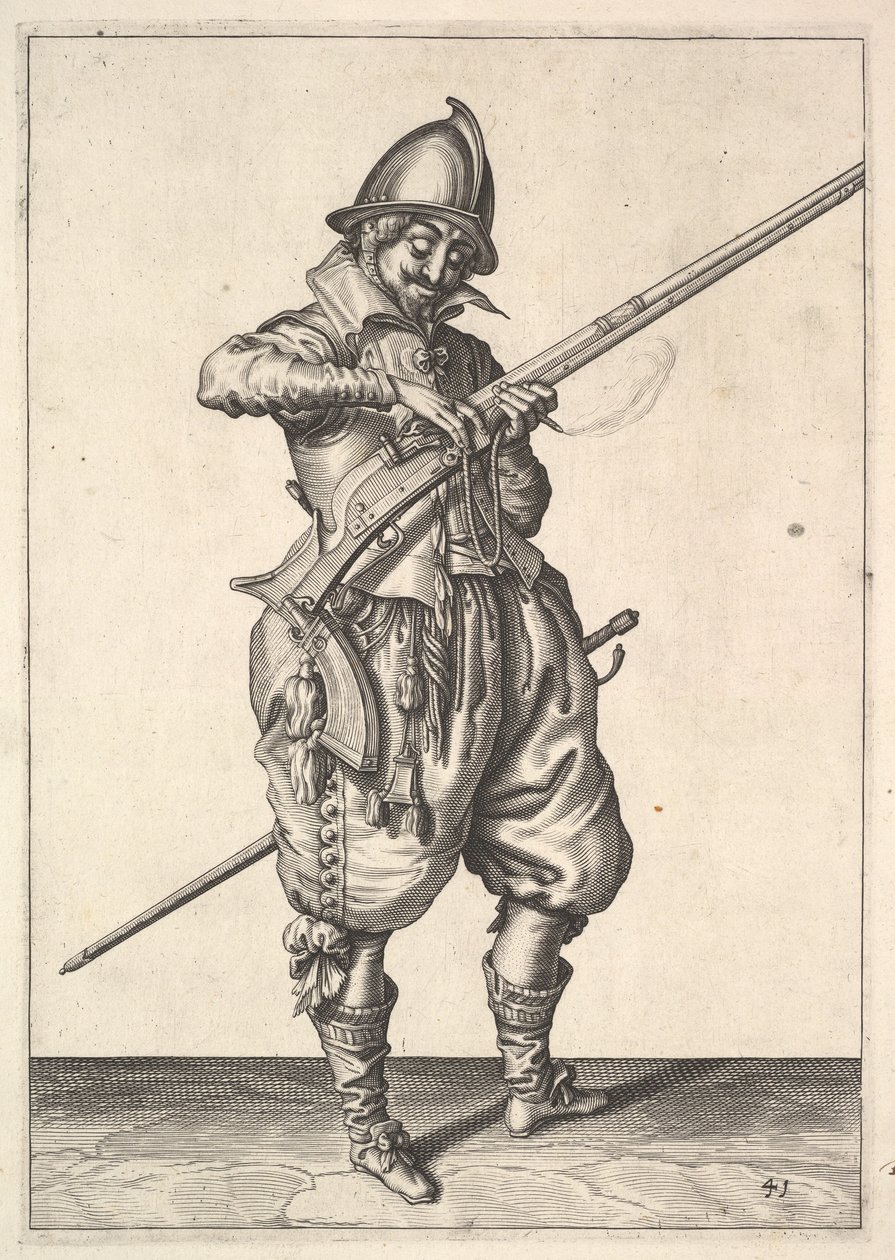 A Soldier on Guard Shaping the Match Between His Thumb and His Forefinger, from the Marksmen by Unbekannt