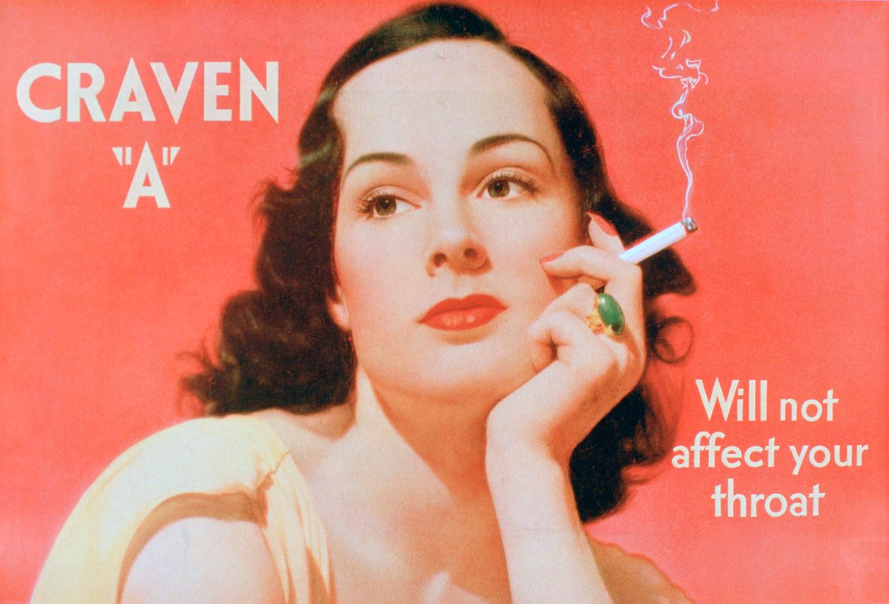 Advert for Craven A Cigarettes by Unbekannt