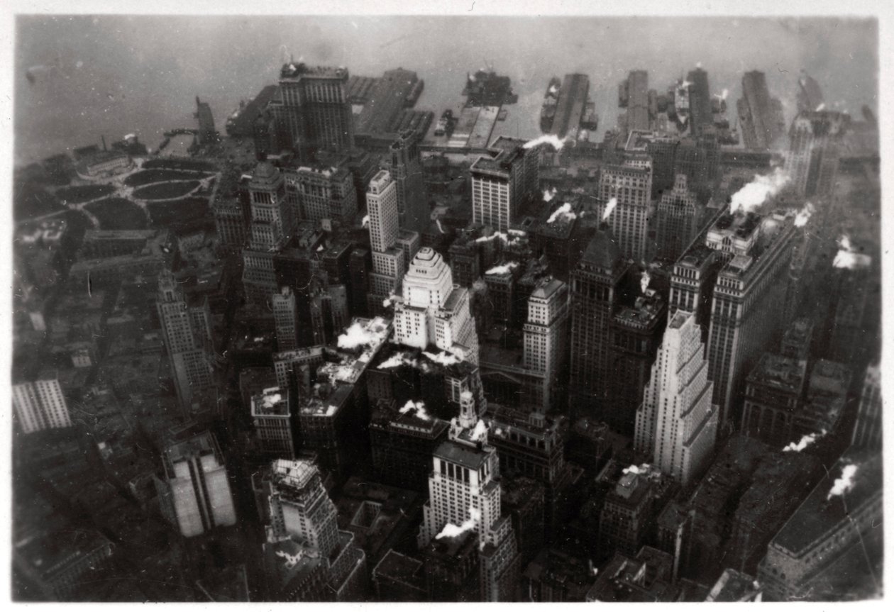 Aerial View of Manhattan, New York City, USA, from a Zeppelin by Unbekannt