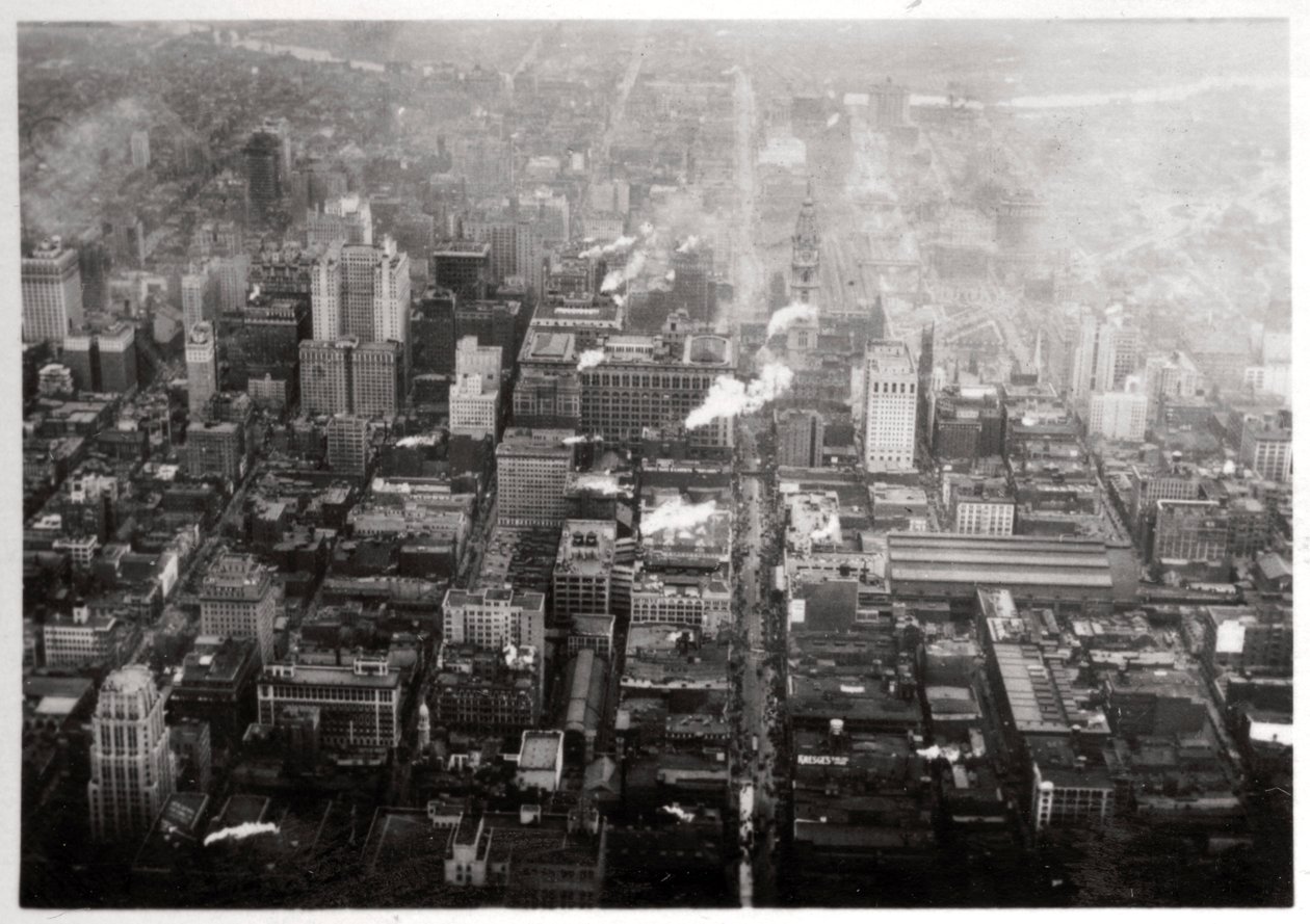 Aerial View of Philadelphia, Pennsylvania, USA, From a Zeppelin, 1928, 1933 by Unbekannt