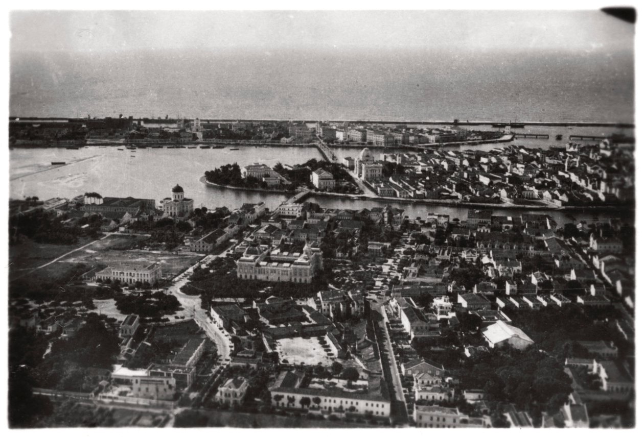 Aerial view of Recife, Brazil, from a Zeppelin, 1930-1933 by Unbekannt
