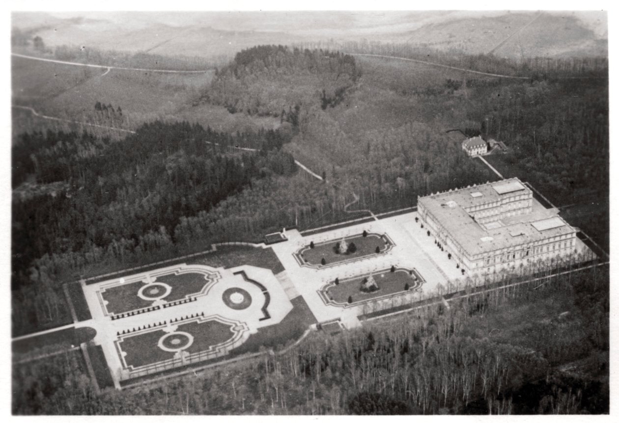 Aerial View of the Herrenchiemsee Palace, Bavaria, Germany, from a Zeppelin by Unbekannt