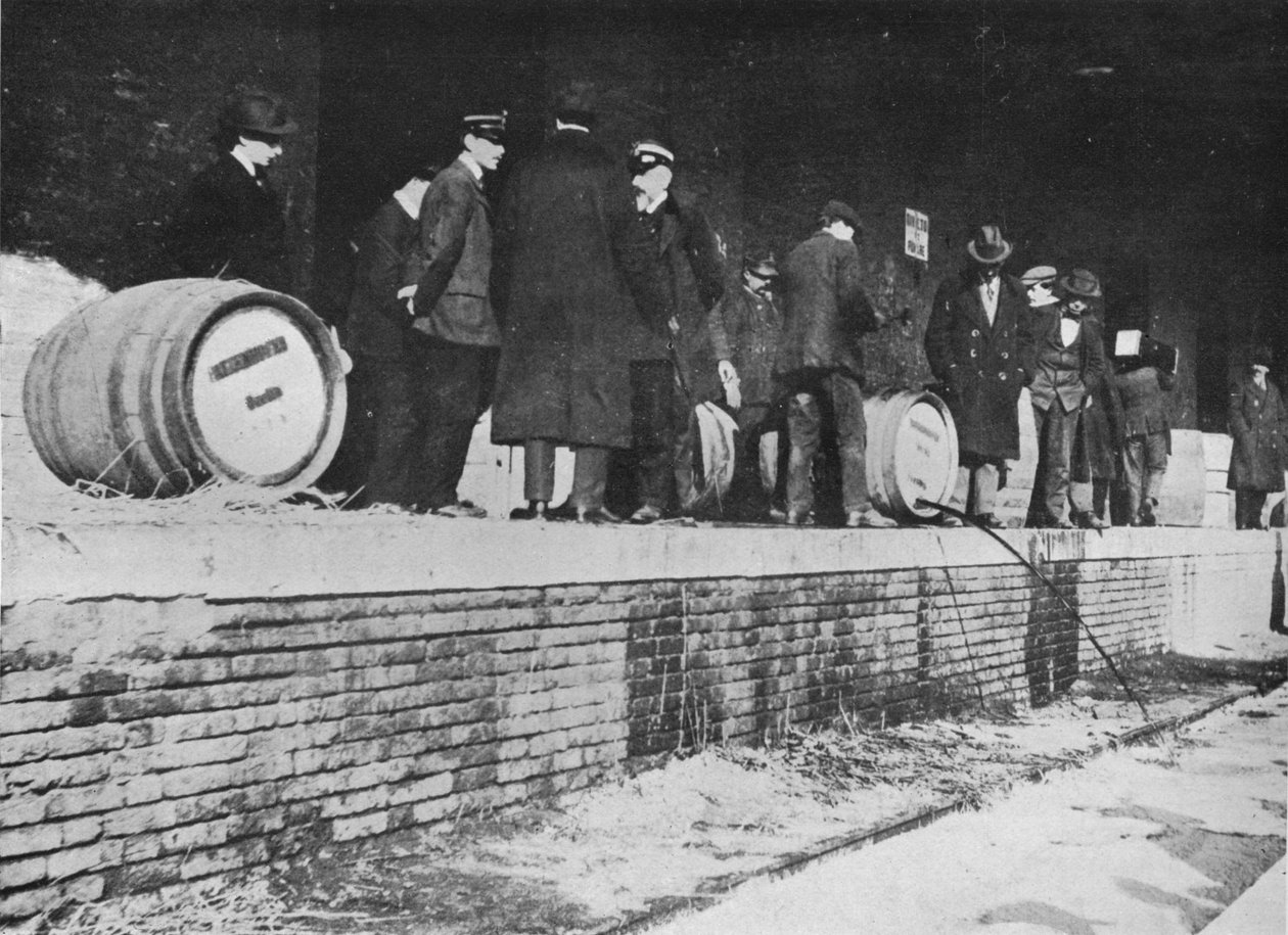 After the Declaration of War: German Beer Being Run Away at an Italian Customs Store, 1915 by Unbekannt
