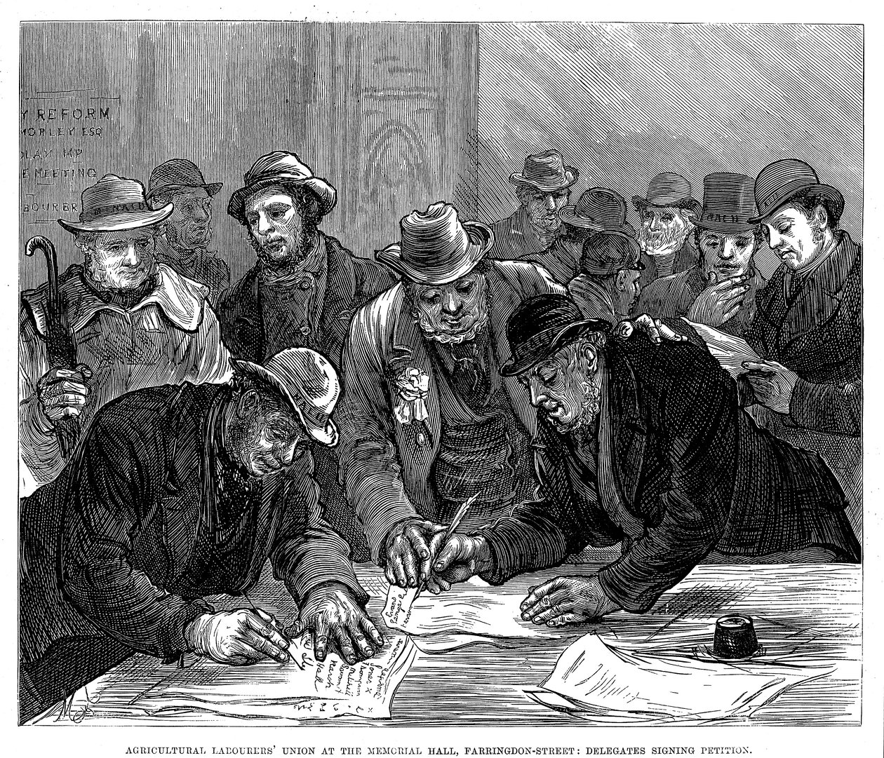 Agricultural Labourers Union Meeting in Farringdon Street, London by Unbekannt