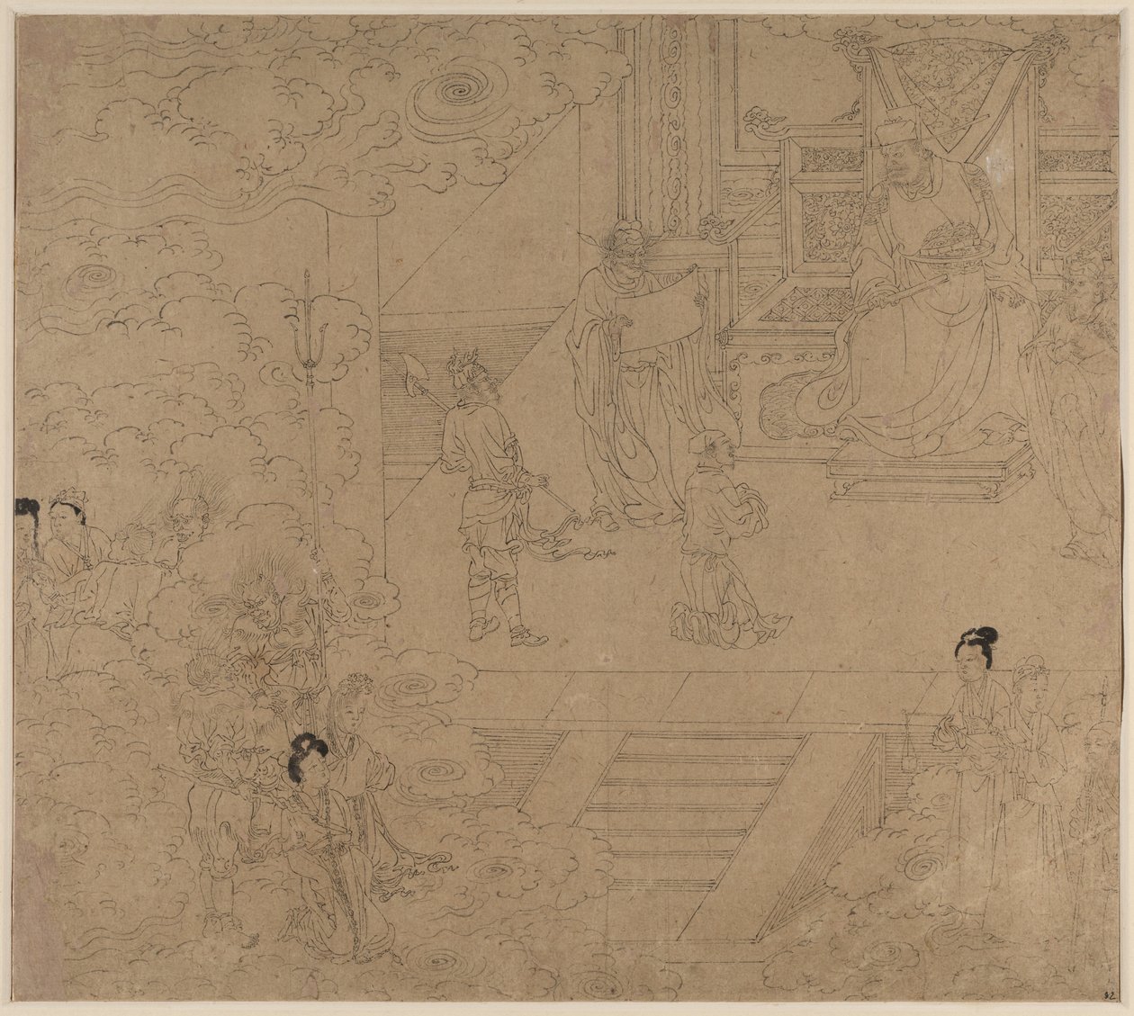 Album of Daoist and Buddhist Themes: Kings of Hells: Leaf 32 by Unbekannt