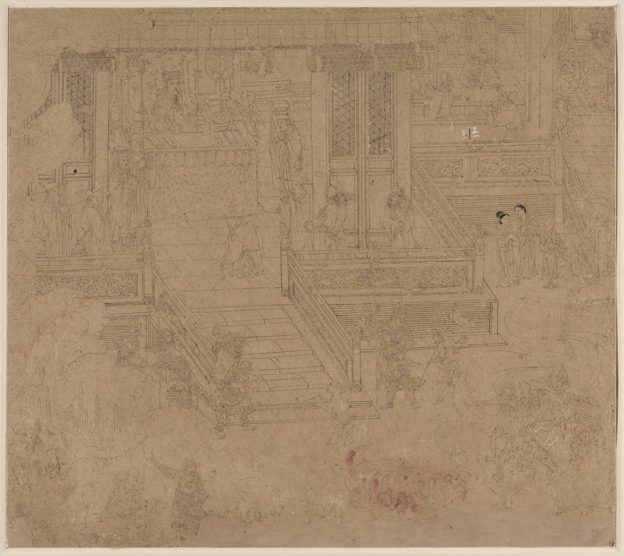 Album of Daoist and Buddhist Themes: Kings of Hells: Leaf 37, 1200s by Unbekannt