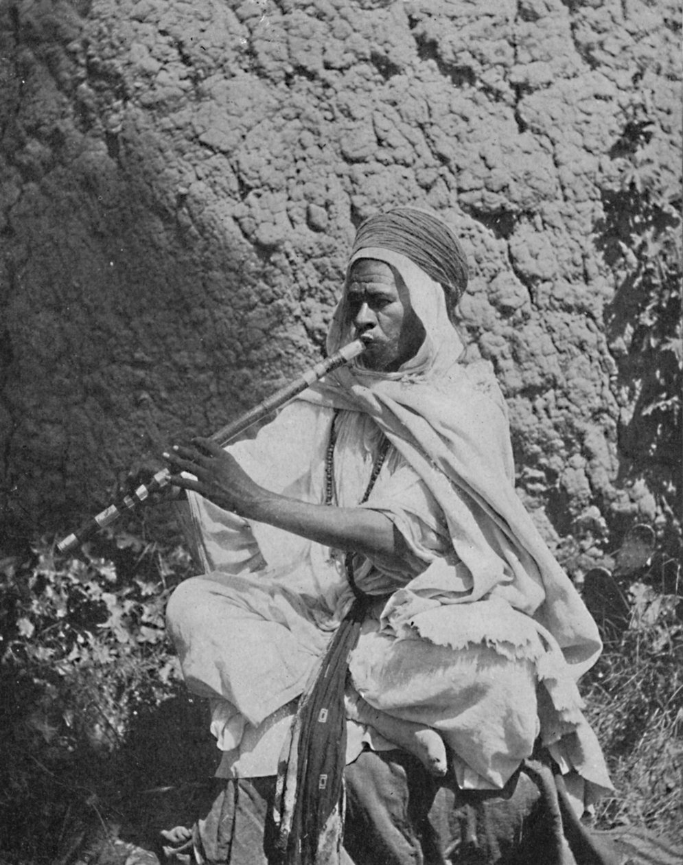 Algerian Native Flute Player by Unbekannt