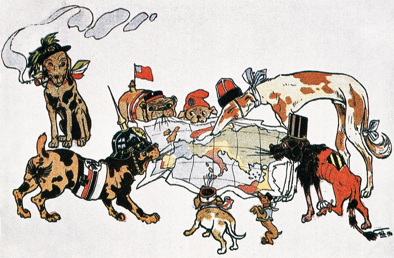 Allegorical Caricature of the First World War by Unbekannt