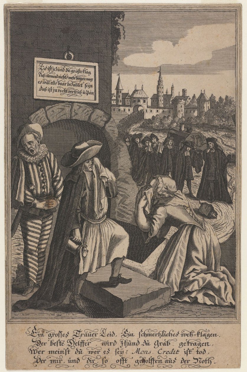 Allegory on the Death of Credit by Unbekannt