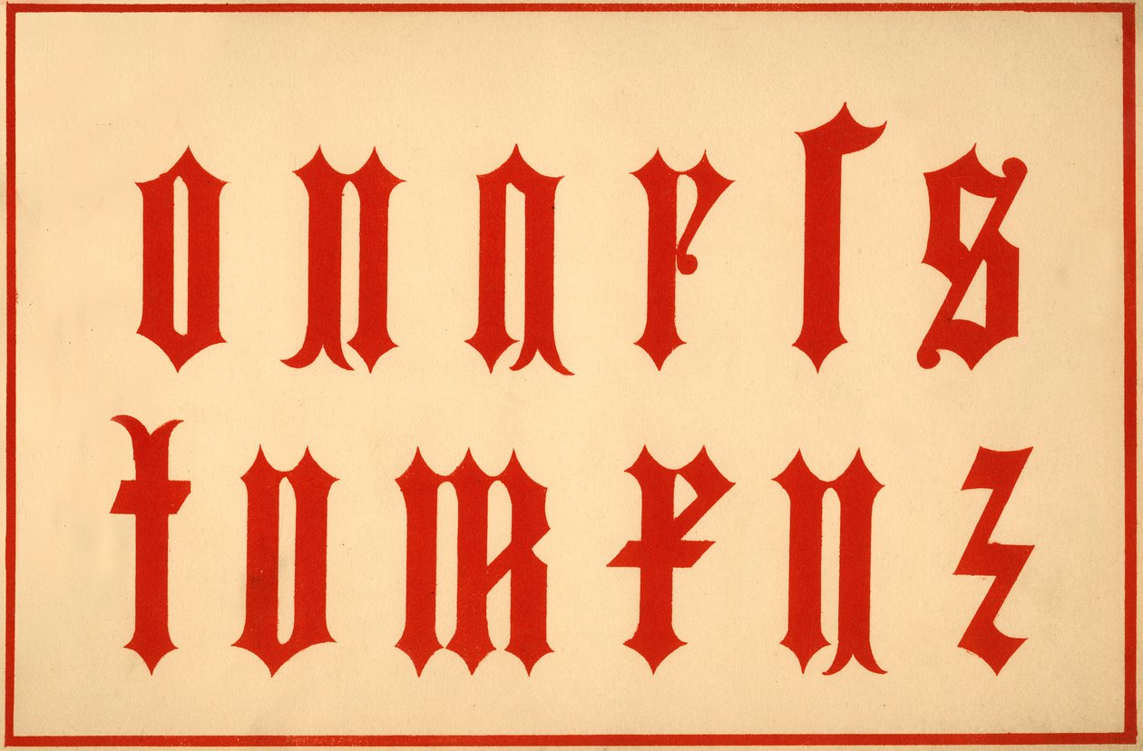 Alphabet, Archaic Letters, Lower Case by Unbekannt