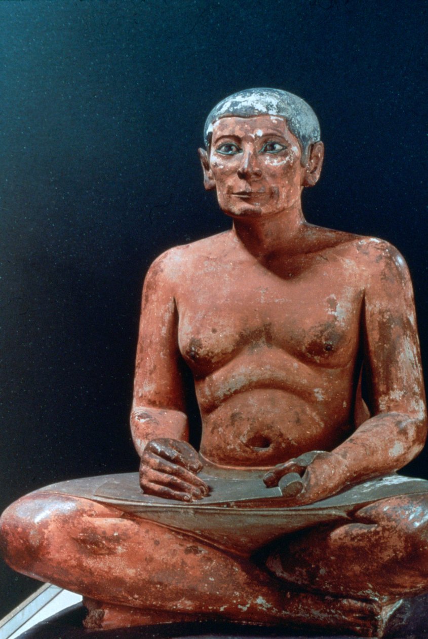 Ancient Egyptian Figure of a Seated Scribe by Unbekannt