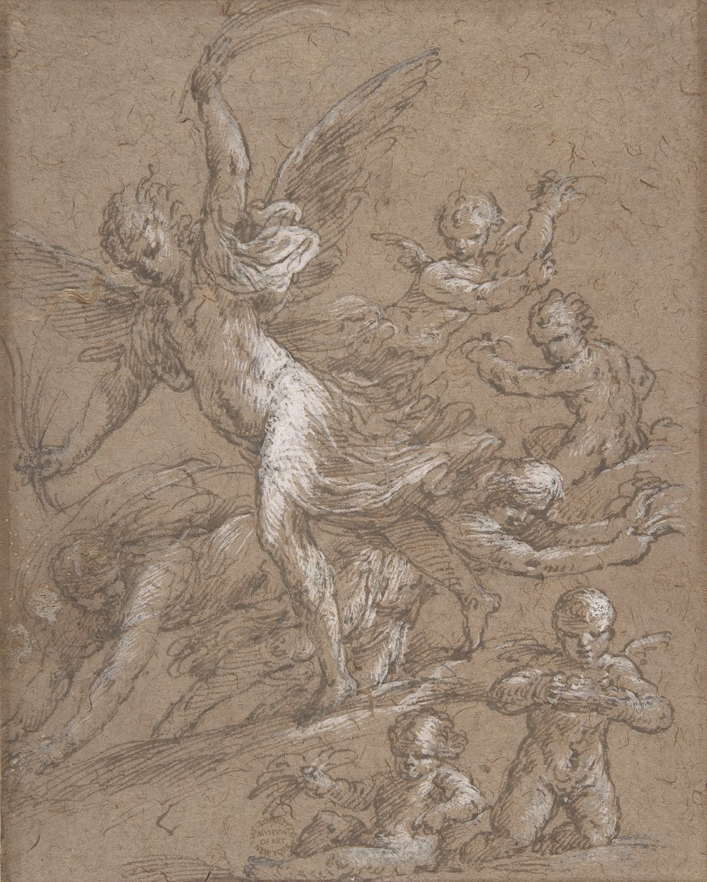 Angels and Putti, 17th century by Unbekannt