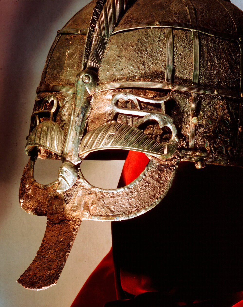 Anglo-Saxon helmet from the Sutton Hoo Treasure by Unbekannt