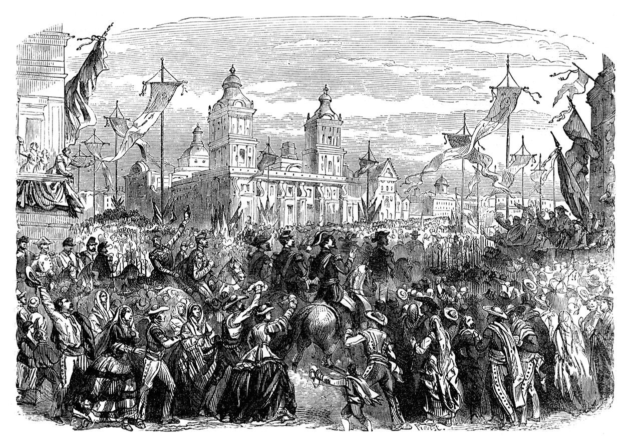 Arrival of French Troops in Mexico, 1864 by Unbekannt