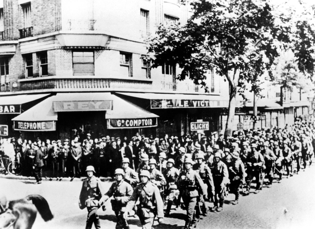 Arrival of the First German Troops in Paris, June 1940 by Unbekannt